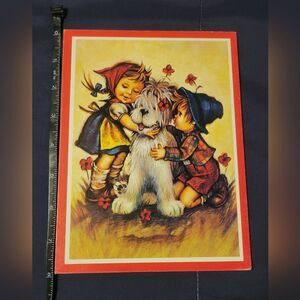 VINTAGE 1970s EVANS HUMMEL LITHOGRAPH MOUNTED ON CHIPBOARD